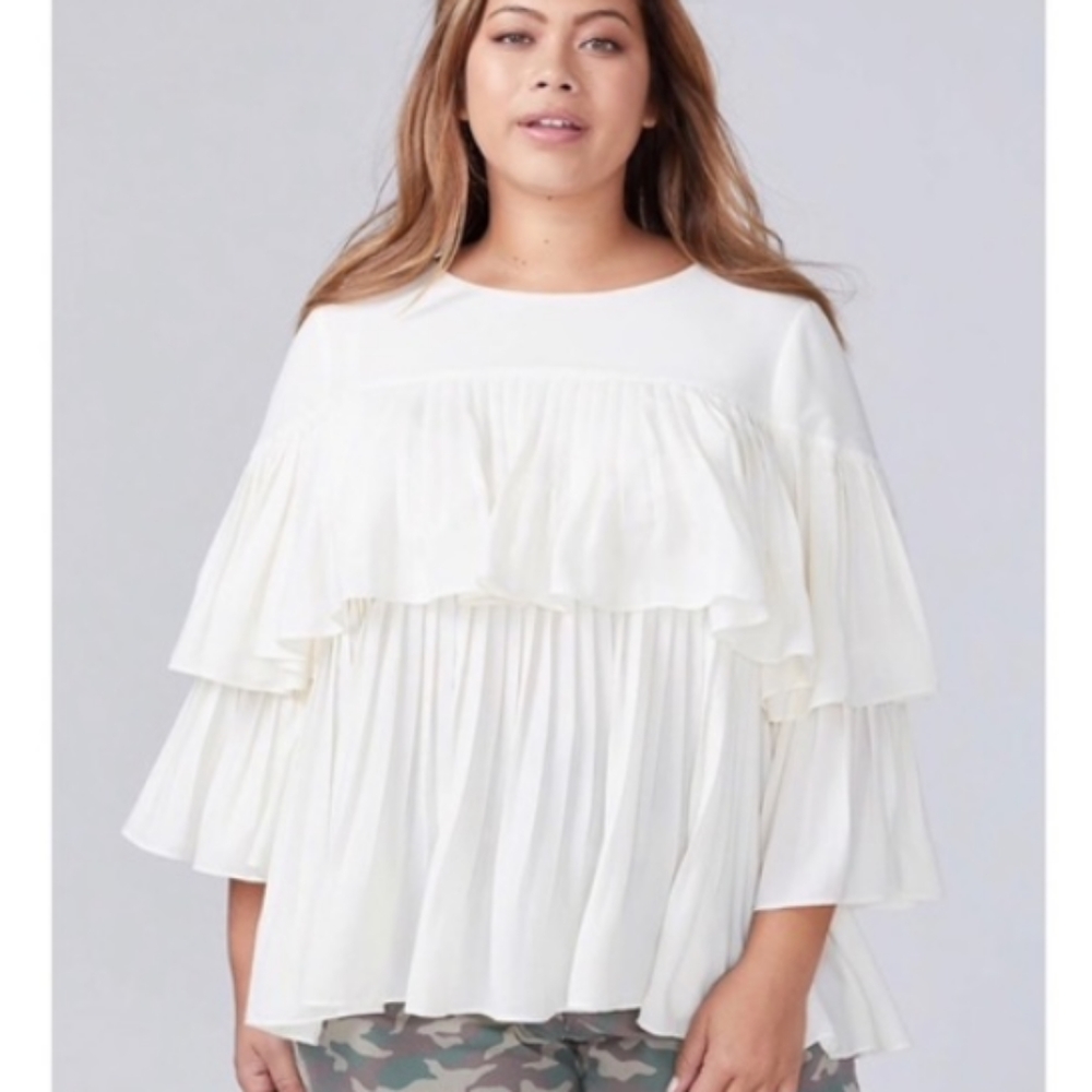 Pleat & Ruffle Blouse